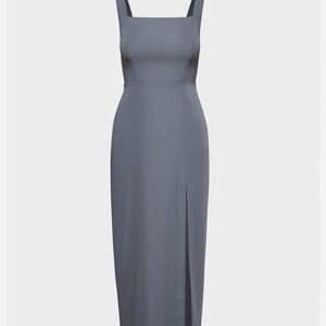 Elegant Gray Sleeveless Dress